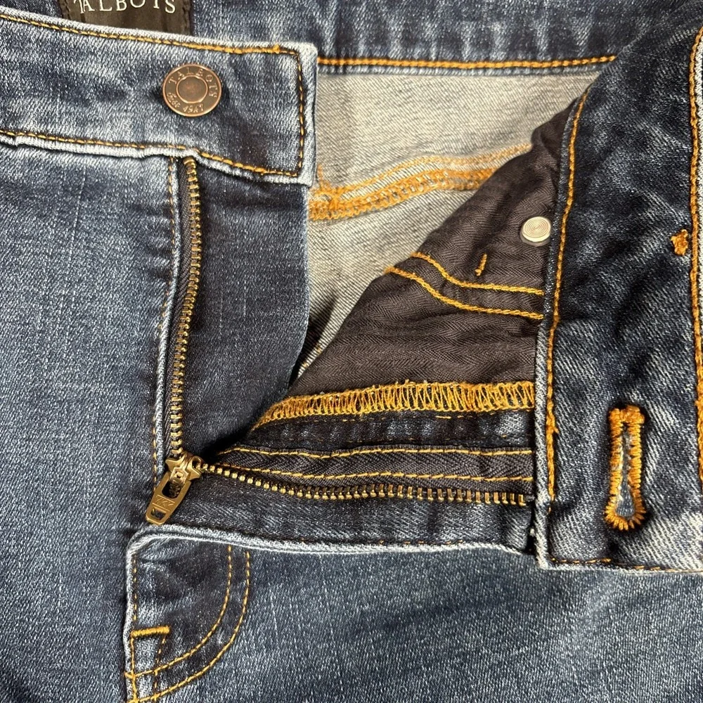 Talbots Barely Boot Jean‎ Womens 30 Blue Medium Wash Stretch Denim Mid Rise